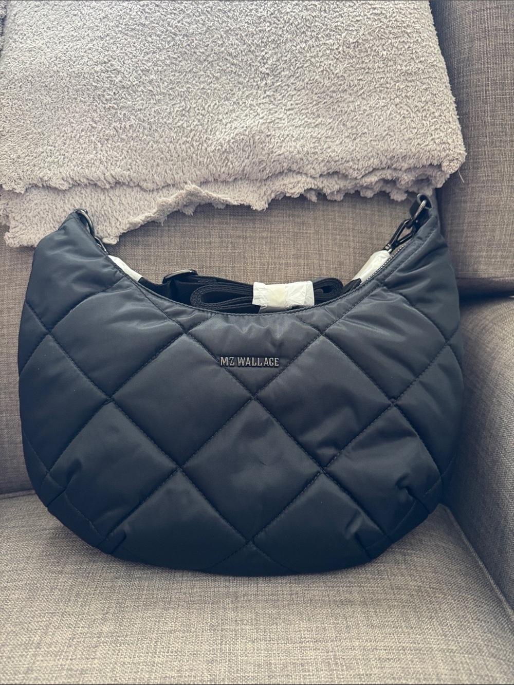NWT MZ Wallace Black Quilted Madison Shoulder Bag II